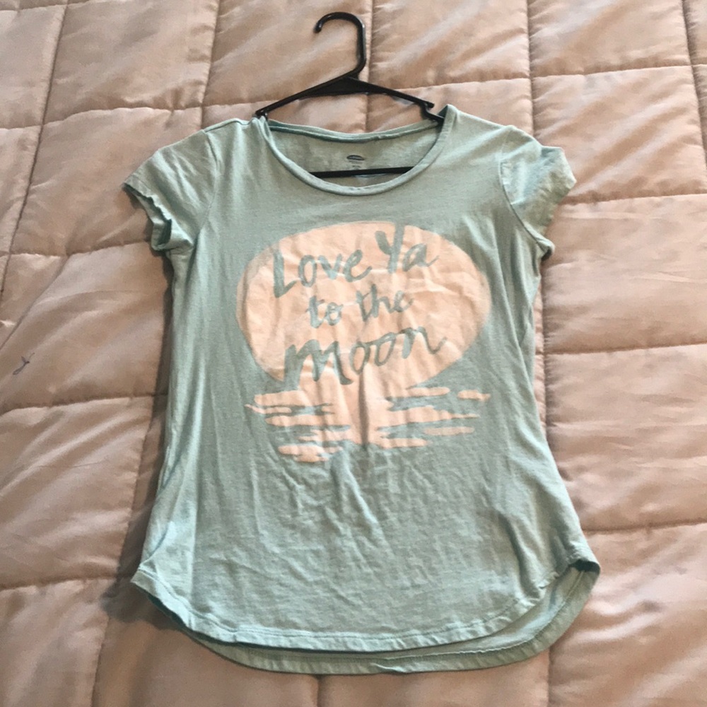 Blue and white t- shirt